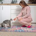 thumbnail image 4 of Bohemian Color Geometric Design Rugs and Mats Non Skid Washable Absorbent Microfiber Soft Kitchen Mat for Floor Set Of 2 Decor Stain Resistant 17"x47"+17"x30", 4 of 7