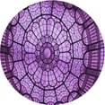 thumbnail image 1 of Ahgly Company Machine Washable Indoor Square Transitional Heliotrope Purple Area Rugs, 3' Square, 1 of 7