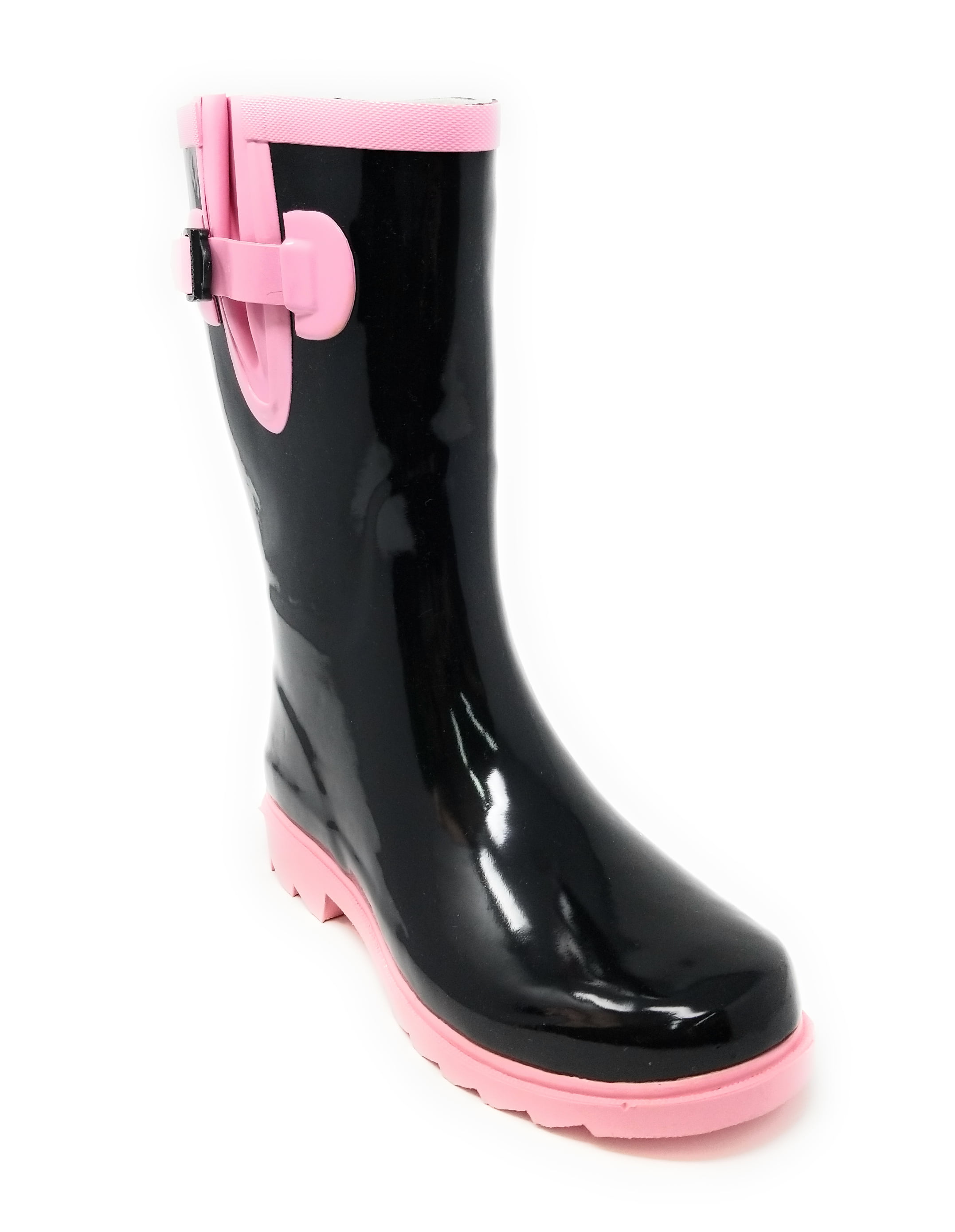 11 Mid-Calf Rain Boots for Waterproof Outdoor Garden Shoes Pink Size 6 Women Rubber Rain Boots Colorful Designs Wellies 