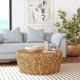 thumbnail image 5 of Butler Specialty Company Captiva Round Rattan Drum Coffee Table - Natural Rattan, 5 of 6