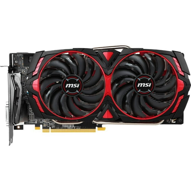 MSI RX 580 ARMOR MK2 8G OC Graphics card Radeon RX 580 8 GB GDDR5 PCIe 3.0 x16 DVI 2 x HDMI 2 x DisplayPort black red Walmart