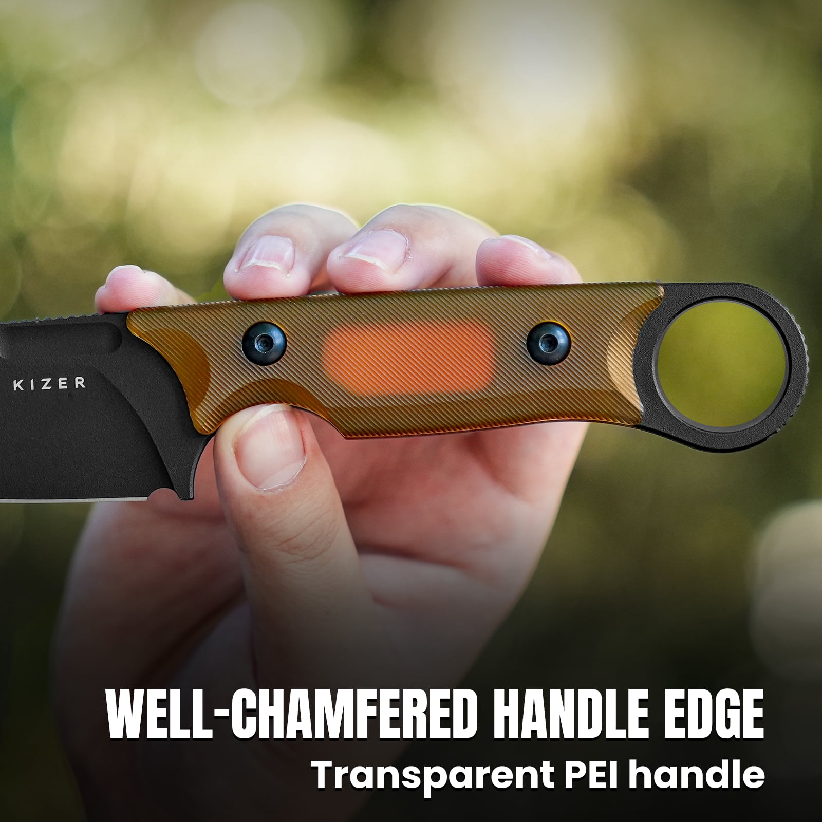 Kizer Cabox Fixed Blade Knife Nitro-V Blade PEI Handle Pocket Tactical Knives 1048A6
