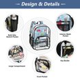 thumbnail image 5 of Ttyddzy Clear Backpack Heavy Duty PVC Transparent Backpack for College Workplace, Blue Transport Print, 5 of 8