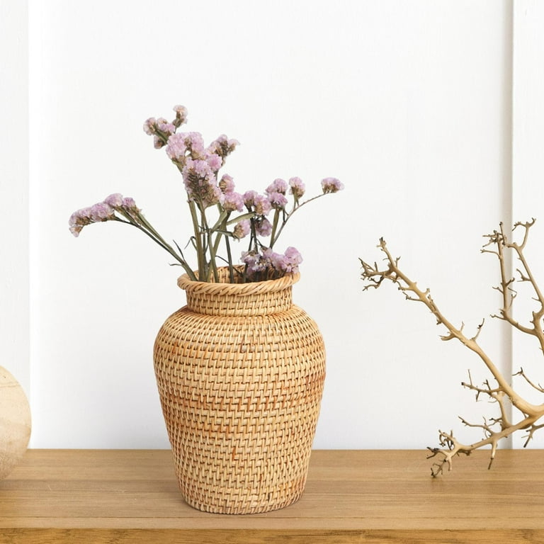 Rattan Vase Wicker Vases Decor transplant Storage Fashion Handmade Woven Branch