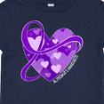 thumbnail image 4 of Inktastic Alzheimers Awareness Purple Ribbon Around Heart Boys or Girls Baby T-Shirt, 4 of 5