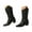 Black, variant on UngA Cowgirl Boots Women's Mid Calf The Western Cowboy Boots Fashion Cowgirl Boots For Women Low Heel Black,7.5