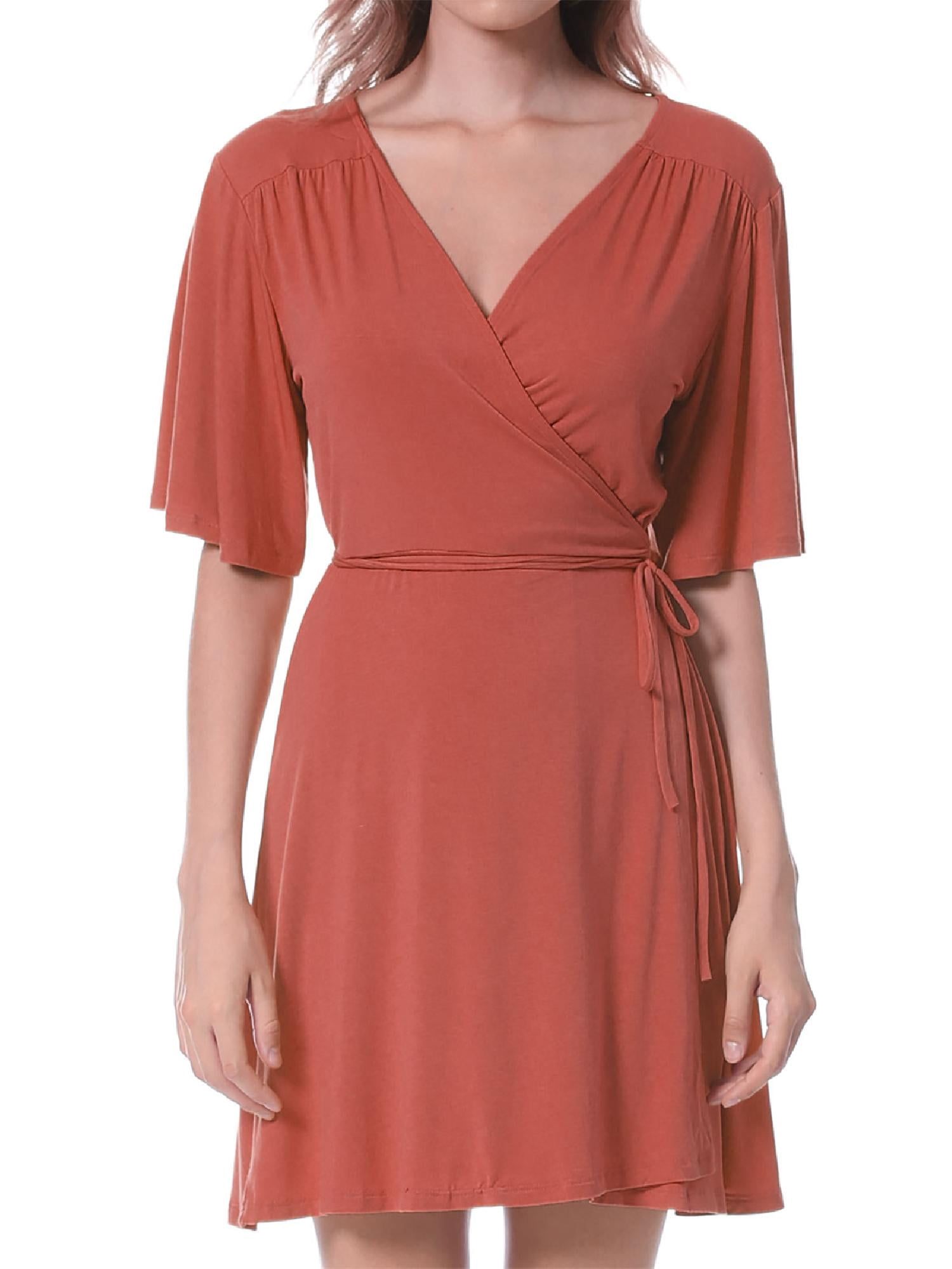 Kimono Sleeve A-line Wrap Dress - Made 