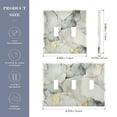 thumbnail image 2 of Yayeee Toggle Light Switch Wall Plate 3-Gang 6.37"x4.48" Decorative Outlet Cover, Gray Marble Pattern, 2 of 7
