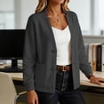 thumbnail image 6 of Enjoytime Lightweight Jacket Women Long Sleeve Button Down Coat Fall Fashion Work Business Casual Plus Size Outerwear with Pockets, 6 of 8