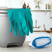 Great Value Latex Multipurpose Reusable Household Gloves, BPA-Free, Teal Color, Large Size