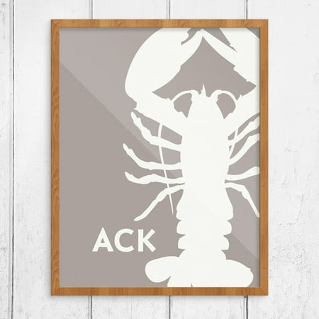 Nantucket ACK Lobster Silhouette Print (Best Lobster In Nantucket)