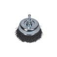 thumbnail image 3 of Century Drill & Tool 76223 Fine Crimped Cup Wire Brush, 2-3/4" – Removes Rust, Paint, Weld Spatter, Cleans Pipes & Fittings, Heat-Treated Steel, Quick-Change Shank, 3 of 6