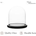 thumbnail image 3 of Whole Housewares Decorative Clear Glass Dome, Black MDF Base, 5.7" D X 6.5" H, 3 of 8