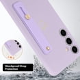 thumbnail image 2 of Designed for Samsung Galaxy S24 Case with Strap Silicone Love Heart Phone Cover for Women Wristband Kickstand Full Body Protective Slim Case for Galaxy S24 2024-Purple, 2 of 9