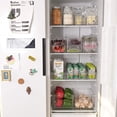 thumbnail image 3 of 8 Pack Stackable Fridge Organizers, Clear Pantry Organizers and Storage Plastic Small Food Storage Bins Freezer Organizer Containers with Ha, 3 of 5