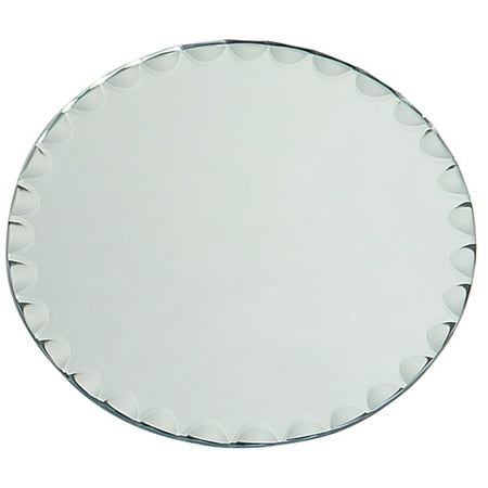 Darice Mirror - Darice Round Glass Mirror with Scallop Edge, 8