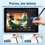 LRSE Universal Stylus Pen, Active Sensitivity Touch Screen Stylus Pen for ipad for ipad with Fast Charging for Tablets, Android,iPads, Laptops, Samsung Stylus Pen with 2 Pencil Tips and Usb, Black