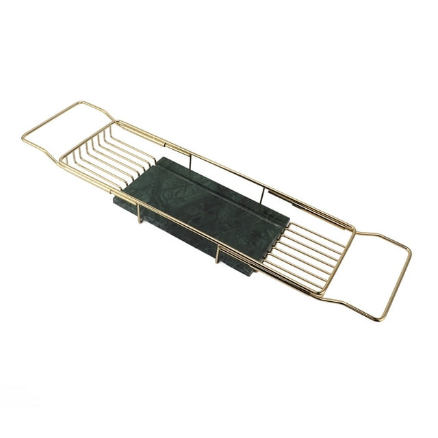 Plateau de Bain Extensible, Plateau de Baignoire, Plateau d'Égouttage pour Étagère de Bain à Placement Stable, Conception d'Égouttage Plateau de Baignoire, Plateau de Baignoire Multifonction pour Baignoire