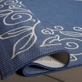 thumbnail image 6 of SAFAVIEH Courtyard Chole Floral Bordered Indoor/Outdoor Runner Rug, 2'4" x 12', Blue/Beige, 6 of 13