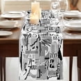 thumbnail image 3 of Table Runners 70 Inches Long Dress Scarves, Torn Paper Farmhouse Coffee/Dining/Kitchen Table Decor, Holiday Table Runner, Vintage Abstract Collage Newspaper Art 13x70 Inch, 3 of 9