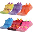 thumbnail image 2 of Chaussettes de Course pour Femmes en Coton Peigné Respirant Sport Randonnée Confortables Coupe Basse Performance Douce à Onglets Courts Rouges S US 5-8 EU35-38, 2 of 6