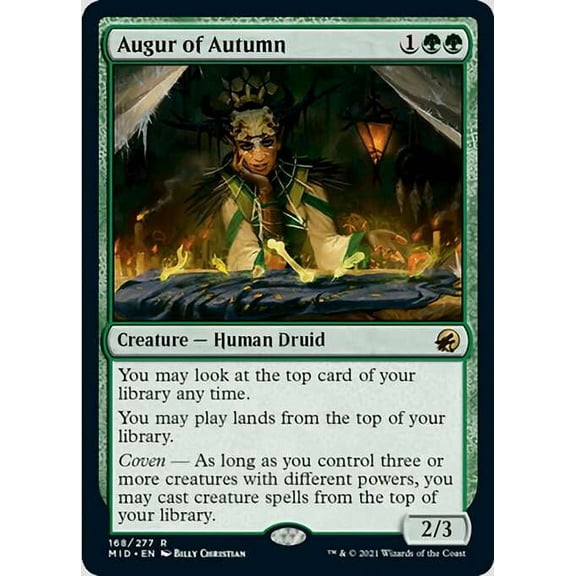 MtG Innistrad: Midnight Hunt Rare Augur of Autumn (Foil) #168