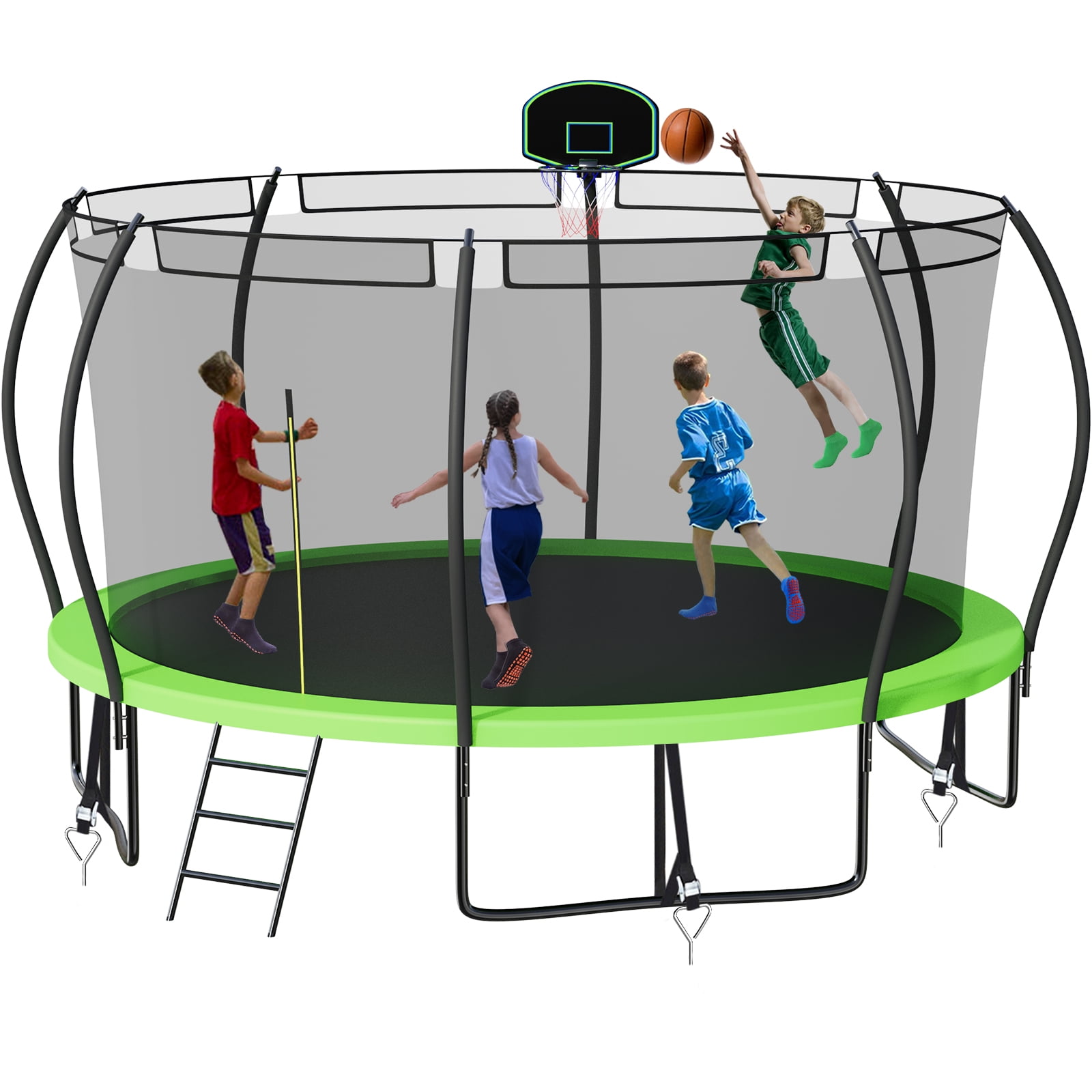 OFLAN 1400LBS 14FT Trampoline for Adults Kids, Outdoor Recreational
