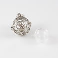 thumbnail image 4 of Collar de Cadena de Medallón de Difusor de Aceite Esencial de de Perfume Grabado Rosa Transparente, 4 of 7