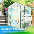 thumbnail image 3 of Quictent Mini Greenhouse 56"x56"x77" Walk-in Greenhouse, Transparent PVC Cover, 12 Shelves, 3 of 8