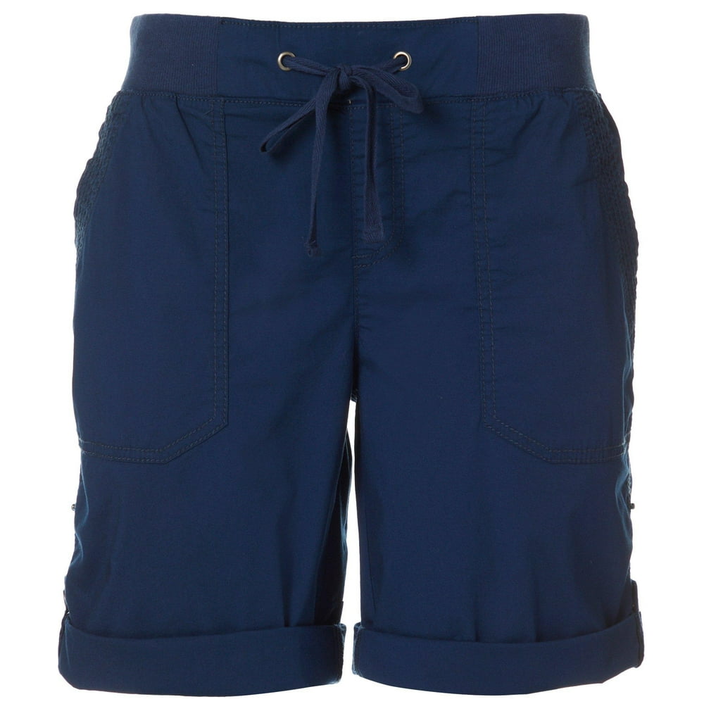 Khakis & Co. Khakis & Co Womens 10" Solid Poplin Shorts 14 Ink blue