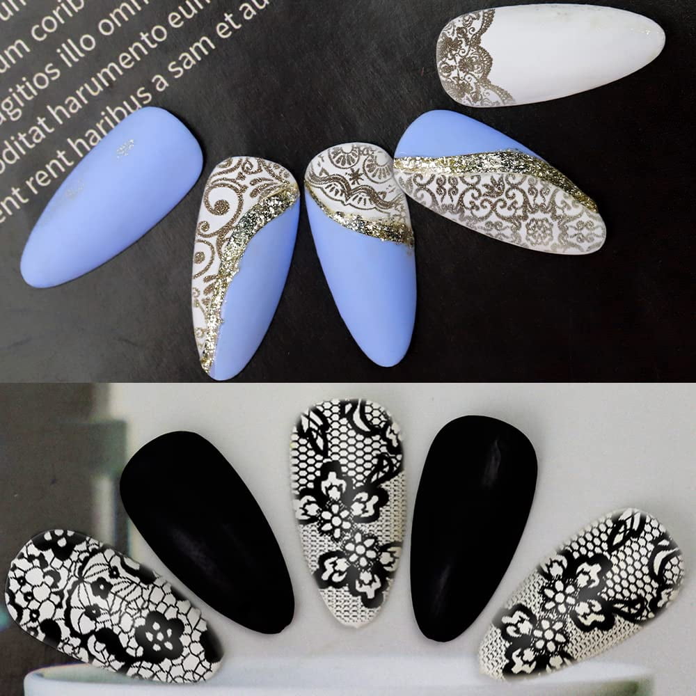 Biutee 36pcs Nail Stamper Set, 30pcs Nail Stamping Plates with Stamps, Scrapers & Storage Bag Stainless Steel Nail Plate Template Kit Christmas Gift