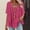 *Hot Pink, variant on Women's Solid Color Crewneck Short Sleeve T-Shirt with Ruffle Hem ,Casual Loose Fit Summer Top Khaki,Women's Plus L