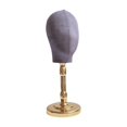 thumbnail image 2 of Cabeza de maniquí para pelucas, soporte para pelucas, soporte para pelucas con base, regalos para el día de la madre, soporte de exhibición de sombrer base alta dorada, 2 of 8