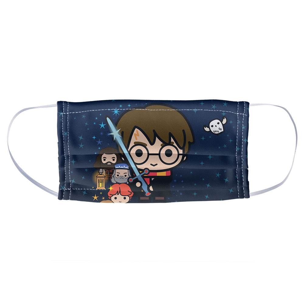 Harry Potter Charming Chibi Cast 1-Ply Reusable Face Mask Covering, Unisex
