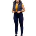 thumbnail image 2 of One opening Women's Winter Warm Gilet Crop Waistcoat Sleeveless Stand Collar Double Sided Lightweight Puffer Vest Outwear, 2 of 4