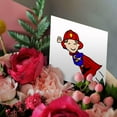 thumbnail image 3 of 3drose, Cute Funny Fireman Flying Superhero Cartoon Firefighters, 12 Greeting Cards with Envelopes, 3 of 7