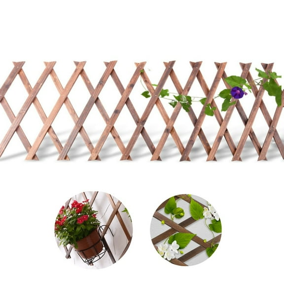 Expandable Garden Trellis,QZS Portable Wall Planter Hanging Lattice for Indoor,Wood Lattice Fence Panels for Climbing Plants Outdoor Decorative