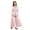 ZC-Pink, variant on breaise Kids Girls Dresses Long Bell Sleeve Maxi Robe Dress