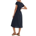 thumbnail image 3 of Vestido midi Zhyaj, holgado, túnica de verano, playa, con bolsillos, algodón, 3 of 7