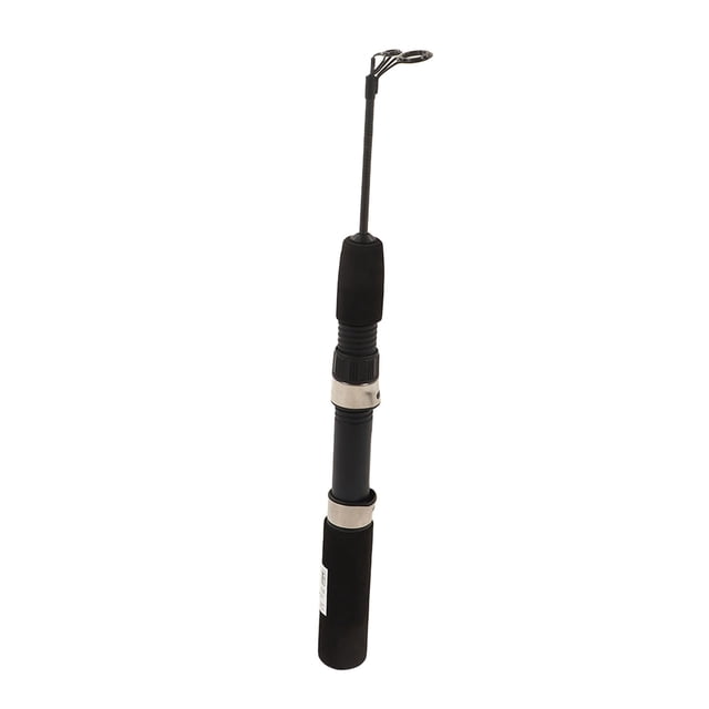 Mini caña de pescar en hielo, fibra de carbono con anillo guía de cerámica, mango EVA, caña de pescar telescópica para mar y río, 2 secciones, 51cm YUNYI BRAND Deportes