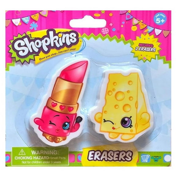 Shopkins Collectable Erasers, 2 Pack