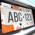 thumbnail image 6 of 1 Pcs Pumpkins License Plate Frame, License Plate Cover for Car Decorative Parts, Aluminum License Plate Bracket Holder Rust-Proof Weather-Proof for US Standard Car, 6 of 9