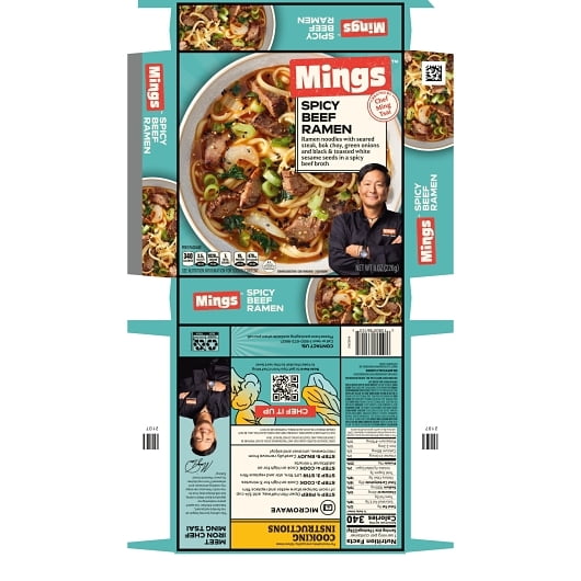 Mings Spicy Beef Ramen, 8 oz. (Pack of 10)