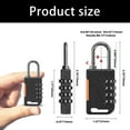 thumbnail image 3 of Luggage Padlocks 4 Digit Password Lock Portable Suitcases Security Locks Keyless Unlocks AntiTheft Padlock Easy to Use, 3 of 9