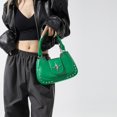 thumbnail image 1 of Bolso de mano con remaches de PU para mujer, bolso cruzado sólido con asa superior, bolso de hombro (verde), 1 of 6