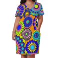 thumbnail image 2 of Flower Power-vestido holgado con bolsillo para mujer ropa de ceremonia estilo Retro Hippy para ocasis especiales, 2 of 6