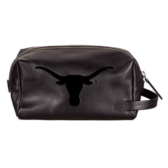 Texas Longhorns Hybrid Leather Lined Dopp Toiletry Bag