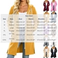 thumbnail image 2 of Fmbrln Womens Long Zip Up Hoodies Long Sleeve Solid Color Tunic Sweatshirt Fall Winter Drawstring Casual Outerwear Khaki L, 2 of 5