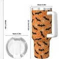 thumbnail image 4 of Halloween Spider Web Bat 40 oz Tumbler with Handle and Straw Lid, Stainless Steel Insulated Travel Coffee Mug, Vacuum Insulated Water Bottle for Home, Office, Car, Keep Hot/Cold for Hours, 4 of 6