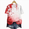 thumbnail image 6 of Towmus Halloween Tshirt Women Print Hand Printed Loose Fit Crew Neck Tops, 6 of 6